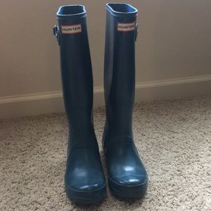 Hunter Tall Gloss Wellington Boots Size 7